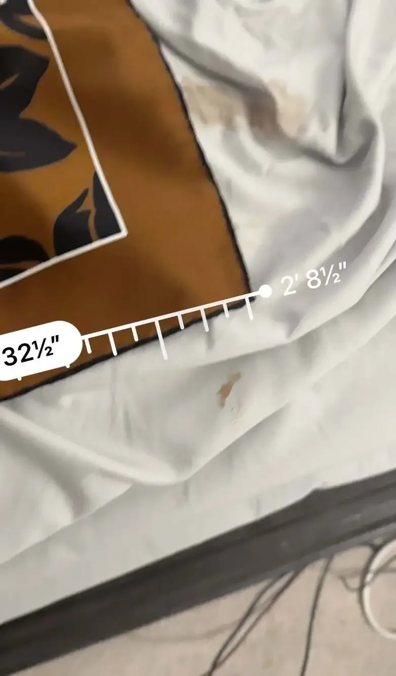 Yves Saint Laurent Vintage Silk Foulards Rose Print Scarf Brown Black 32.5” - Picture 9 of 9